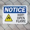 Signmission Hot Surface Sign, 7 in H x 10 in W, Plastic, Hot! Open Flame OS-2PACK-NS-P-710-L-13535 - alternate 2